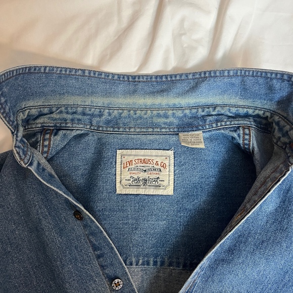 VIntage Orange Tab Levi Strauss & Co Mens Denim Shirt - Picture 8 of 15